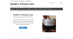 Desktop Screenshot of healthnfitnesscare.com