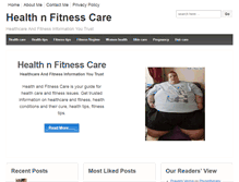 Tablet Screenshot of healthnfitnesscare.com